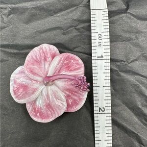 Hibiscus Lampwork Glass Bead